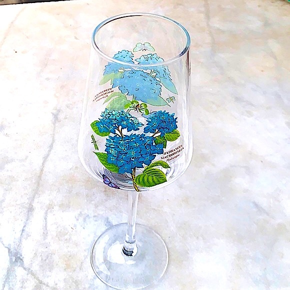 PORTMEIRION BOTANIC GARDEN HYDRANGEA WINE GLASSWARE 16 OZ - Picture 4 of 7